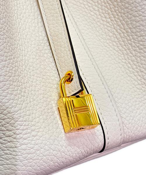 HERMES（エルメス）HERMES (エルメス) ピコタン ロック MM/シルバー金具/トリヨンクレマンス/ナタ/Z刻印 ナタ サイズ:MMの古着・服飾アイテム
