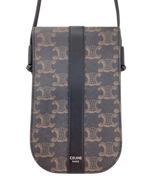 CELINE（セリーヌ）CELINE (セリーヌ) トリオンフショルダーモバイルポーチの古着・服飾アイテム