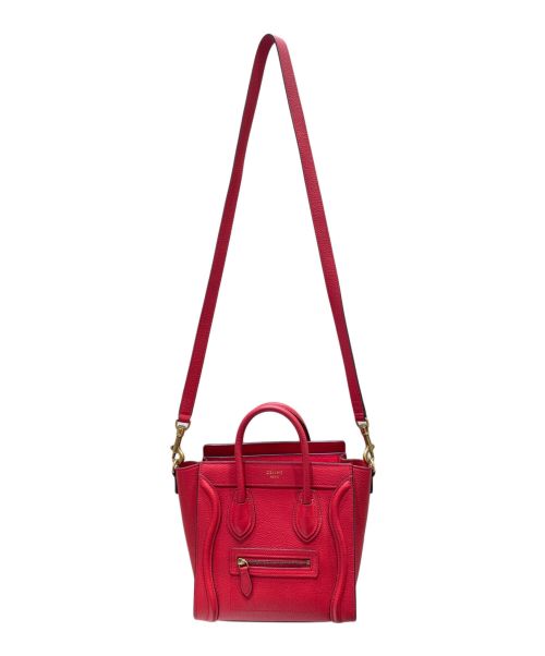 CELINE（セリーヌ）CELINE (セリーヌ) ラゲージナノショッパー レッド サイズ:ナノの古着・服飾アイテム
