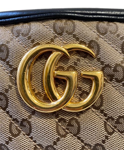 GUCCI（グッチ）GUCCI (グッチ) GGマーモント キルティング スモール ショルダーバッグ ベージュの古着・服飾アイテム
