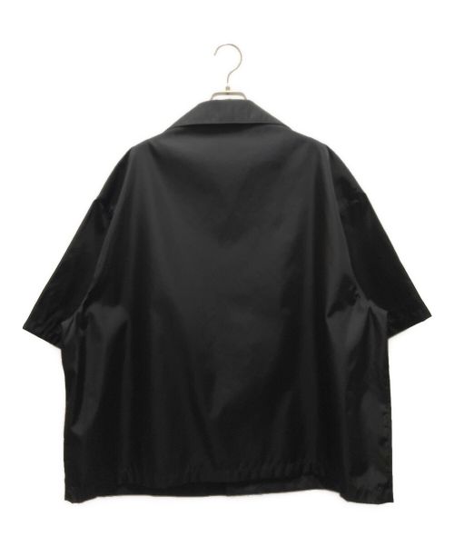 PRADA（プラダ）PRADA (プラダ) オープンカラーエンブレムシャツ ブラック サイズ:Mの古着・服飾アイテム