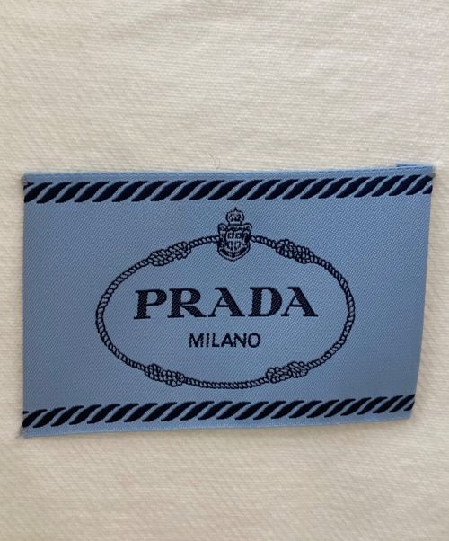 PRADA（プラダ）PRADA (プラダ) クロップドデニムジャケット ホワイト サイズ:38の古着・服飾アイテム