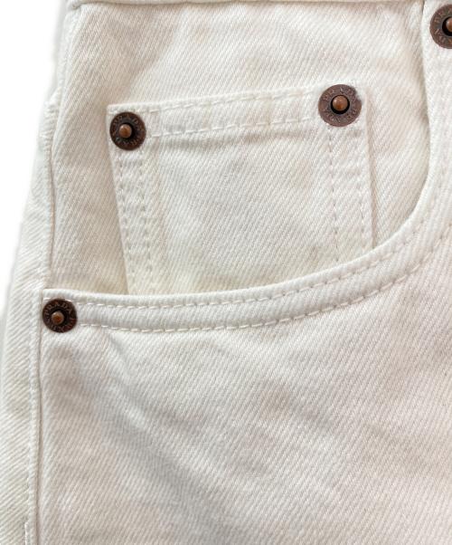 PRADA（プラダ）PRADA (プラダ) ハイライズデニムミニスカート  ホワイト サイズ:38の古着・服飾アイテム