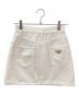 PRADA (プラダ) ハイライズデニムミニスカート  ホワイト サイズ:38：50000円