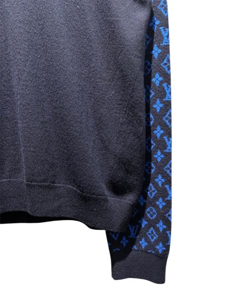 LOUIS VUITTON（ルイ ヴィトン）LOUIS VUITTON (ルイ ヴィトン) アームモノグラムニット/セーター ネイビー サイズ:Mの古着・服飾アイテム