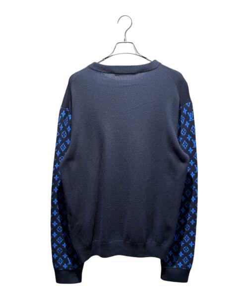 LOUIS VUITTON（ルイ ヴィトン）LOUIS VUITTON (ルイ ヴィトン) アームモノグラムニット/セーター ネイビー サイズ:Mの古着・服飾アイテム