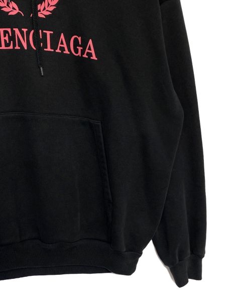 BALENCIAGA（バレンシアガ）BALENCIAGA (バレンシアガ) ロゴパーカー ブラック サイズ:Sの古着・服飾アイテム