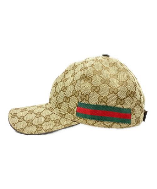 GUCCI（グッチ）GUCCI (グッチ) GGキャンバスキャップ ベージュ サイズ:L/59の古着・服飾アイテム