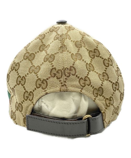 GUCCI（グッチ）GUCCI (グッチ) GGキャンバスキャップ ベージュ サイズ:L/59の古着・服飾アイテム