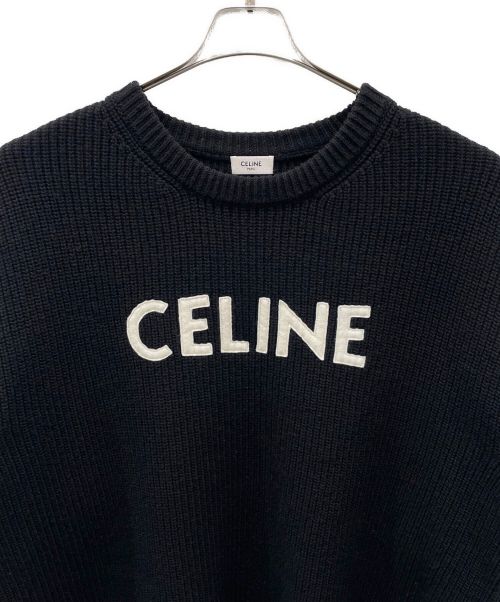 CELINE（セリーヌ）CELINE (セリーヌ) CELINE オーバーサイズ セーター ブラック サイズ:Mの古着・服飾アイテム