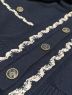 中古・古着 CHANEL (シャネル) ココボタンツイードトリムカーディガン ネイビー サイズ:40：260000円