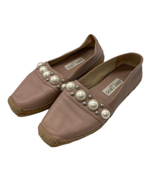 JIMMY CHOO（ジミーチュウ）JIMMY CHOO (ジミーチュウ) エスパドリーユ ピンク サイズ:23.5の古着・服飾アイテム
