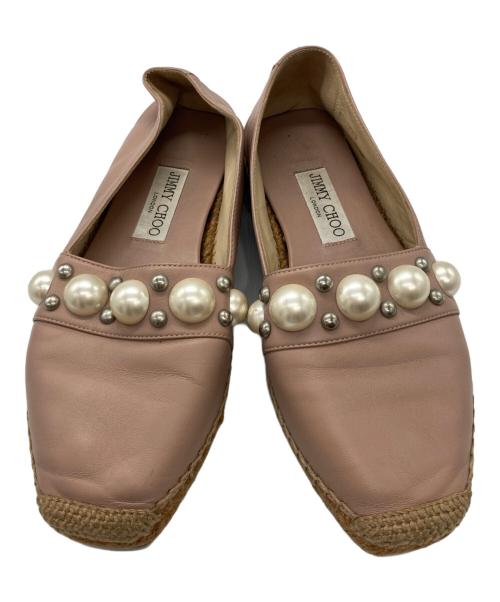 JIMMY CHOO（ジミーチュウ）JIMMY CHOO (ジミーチュウ) エスパドリーユ ピンク サイズ:23.5の古着・服飾アイテム