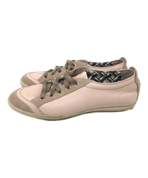 Salvatore Ferragamo（サルヴァトーレ フェラガモ）Salvatore Ferragamo (サルヴァトーレ フェラガモ) レザースニーカー ピンク サイズ:SIZE 6 1/2の古着・服飾アイテム