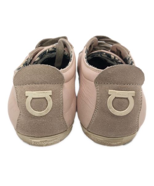 Salvatore Ferragamo（サルヴァトーレ フェラガモ）Salvatore Ferragamo (サルヴァトーレ フェラガモ) レザースニーカー ピンク サイズ:SIZE 6 1/2の古着・服飾アイテム