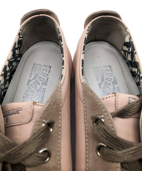 Salvatore Ferragamo（サルヴァトーレ フェラガモ）Salvatore Ferragamo (サルヴァトーレ フェラガモ) レザースニーカー ピンク サイズ:SIZE 6 1/2の古着・服飾アイテム