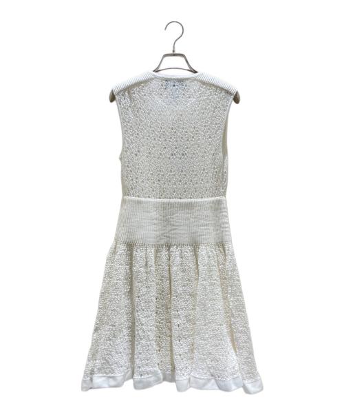 CHANEL（シャネル）CHANEL (シャネル) ニットワンピース ホワイト サイズ:36の古着・服飾アイテム