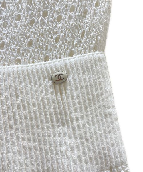 CHANEL（シャネル）CHANEL (シャネル) ニットワンピース ホワイト サイズ:36の古着・服飾アイテム