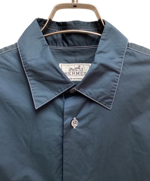 HERMES（エルメス）HERMES (エルメス) セリエ カフスボタンシャツ ネイビー サイズ:38の古着・服飾アイテム