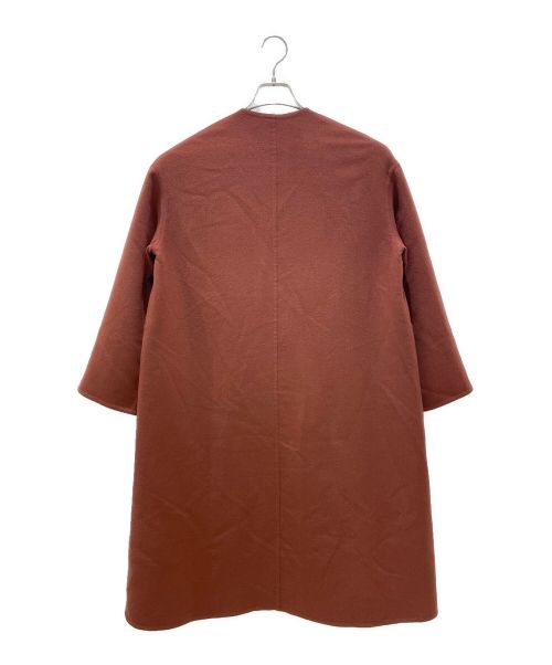 HERMES（エルメス）HERMES (エルメス) カシミヤ ボタン コート ブラウン サイズ:34の古着・服飾アイテム