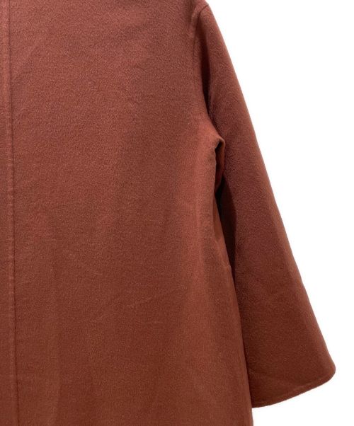 HERMES（エルメス）HERMES (エルメス) カシミヤ ボタン コート ブラウン サイズ:34の古着・服飾アイテム