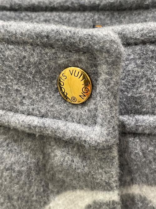 LOUIS VUITTON（ルイ ヴィトン）LOUIS VUITTON (ルイ ヴィトン) モノグラムジャイアントウールスカート グレー サイズ:34の古着・服飾アイテム