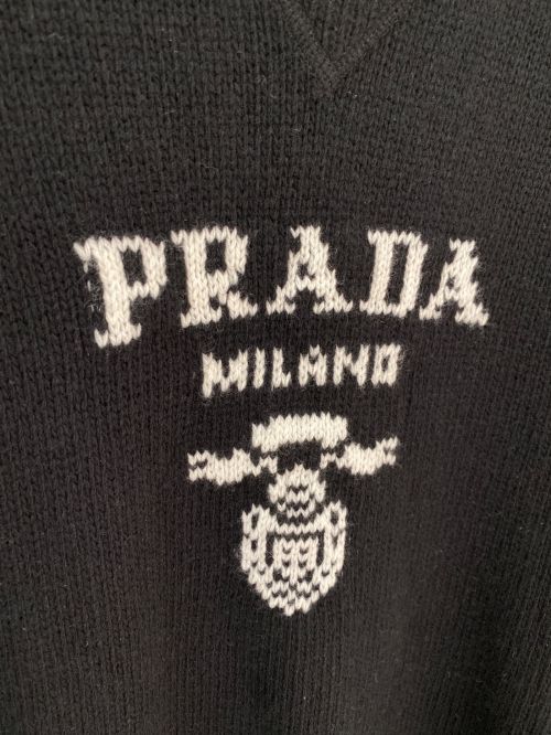 PRADA（プラダ）PRADA (プラダ) ロゴニット ブラック サイズ:40の古着・服飾アイテム