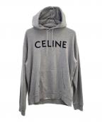 CELINEセリーヌ）の古着「CELINE by Hedi Slimane ルーズ フーディー / コットンフリース」｜グレー