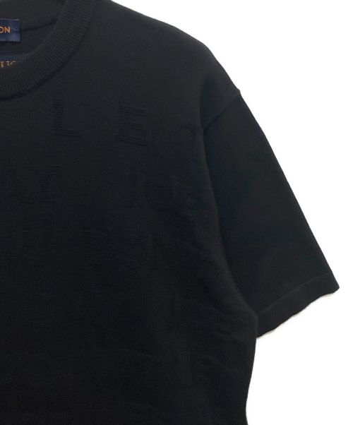LOUIS VUITTON（ルイ ヴィトン）LOUIS VUITTON (ルイ ヴィトン) ロゴニットレターTシャツ/ヴァージルアブロー ブラック サイズ:Lの古着・服飾アイテム