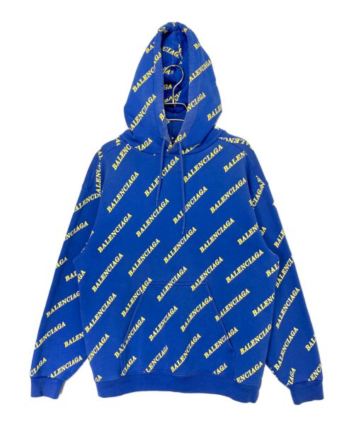 BALENCIAGA（バレンシアガ）BALENCIAGA (バレンシアガ) LOGO HOODIE（ロゴフーディー） ブルー サイズ:XXSの古着・服飾アイテム