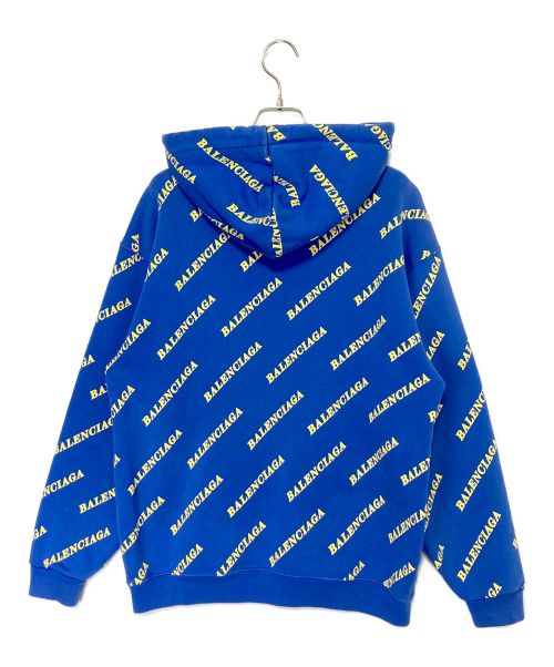 BALENCIAGA（バレンシアガ）BALENCIAGA (バレンシアガ) LOGO HOODIE（ロゴフーディー） ブルー サイズ:XXSの古着・服飾アイテム