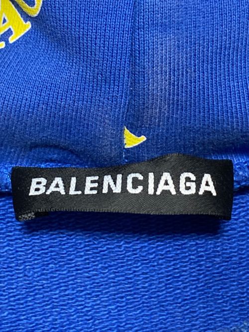 BALENCIAGA（バレンシアガ）BALENCIAGA (バレンシアガ) LOGO HOODIE（ロゴフーディー） ブルー サイズ:XXSの古着・服飾アイテム
