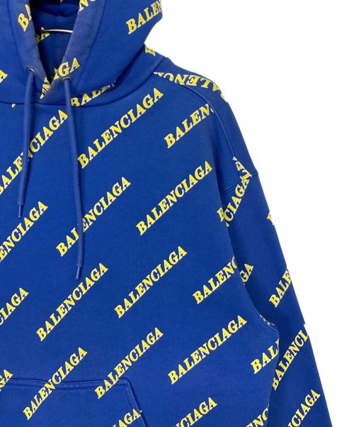 BALENCIAGA（バレンシアガ）BALENCIAGA (バレンシアガ) LOGO HOODIE（ロゴフーディー） ブルー サイズ:XXSの古着・服飾アイテム