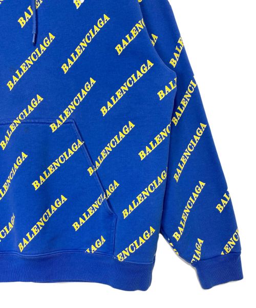 BALENCIAGA（バレンシアガ）BALENCIAGA (バレンシアガ) LOGO HOODIE（ロゴフーディー） ブルー サイズ:XXSの古着・服飾アイテム