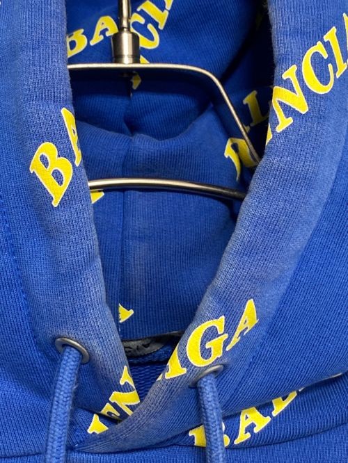 BALENCIAGA（バレンシアガ）BALENCIAGA (バレンシアガ) LOGO HOODIE（ロゴフーディー） ブルー サイズ:XXSの古着・服飾アイテム
