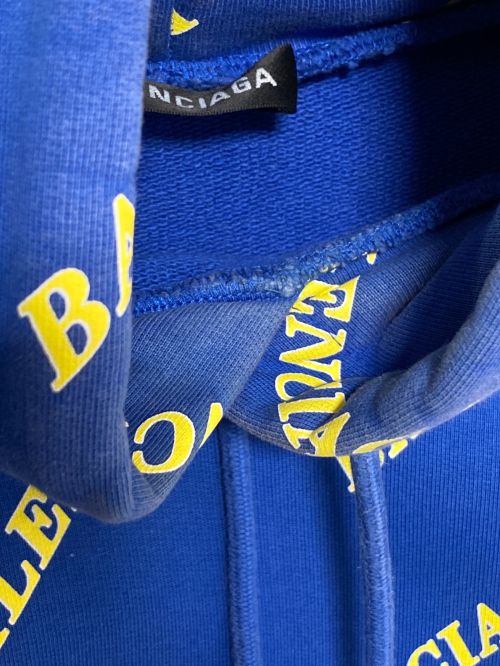 BALENCIAGA（バレンシアガ）BALENCIAGA (バレンシアガ) LOGO HOODIE（ロゴフーディー） ブルー サイズ:XXSの古着・服飾アイテム