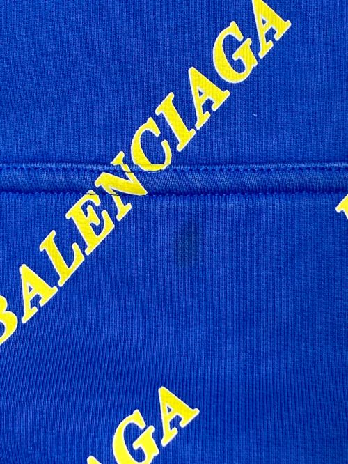 BALENCIAGA（バレンシアガ）BALENCIAGA (バレンシアガ) LOGO HOODIE（ロゴフーディー） ブルー サイズ:XXSの古着・服飾アイテム