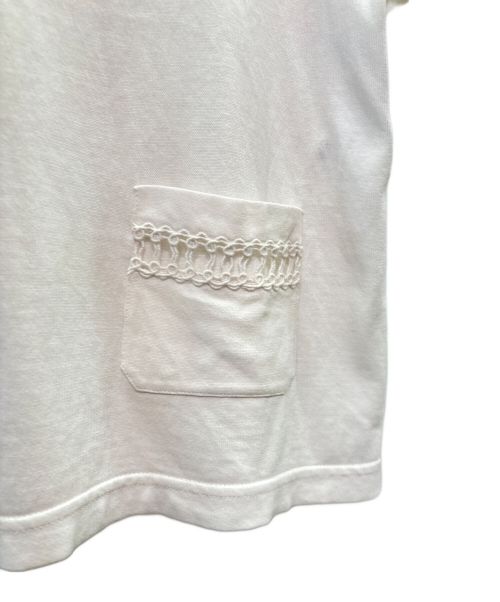 CHANEL（シャネル）CHANEL (シャネル) ココマーク エンブロダイリー レース ショートスリーブカットソー ライトピンク サイズ:34/36の古着・服飾アイテム
