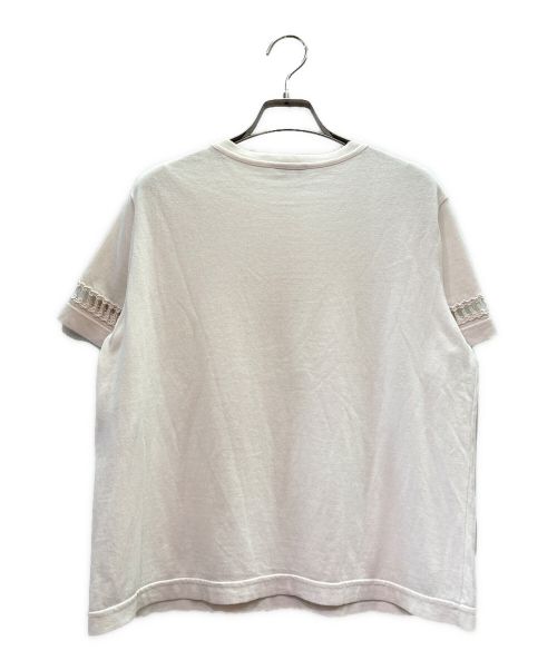 CHANEL（シャネル）CHANEL (シャネル) ココマーク エンブロダイリー レース ショートスリーブカットソー ライトピンク サイズ:34/36の古着・服飾アイテム