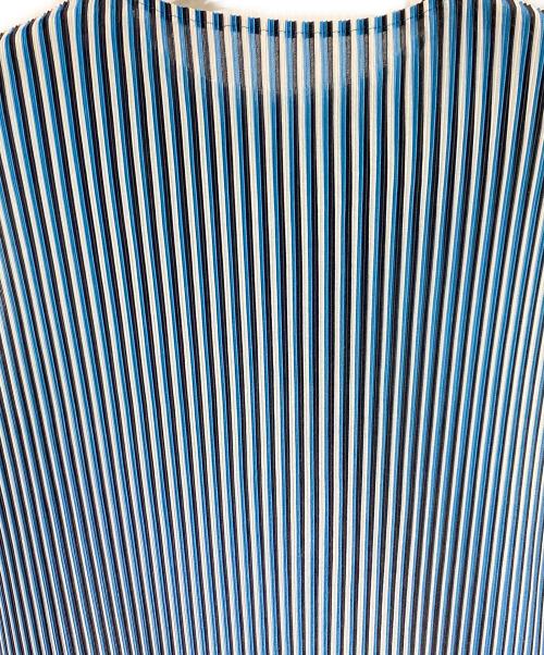 PLEATS PLEASE（プリーツプリーズ）PLEATS PLEASE (プリーツプリーズ) プリーツノースリーブカットソー ブルー サイズ:3の古着・服飾アイテム