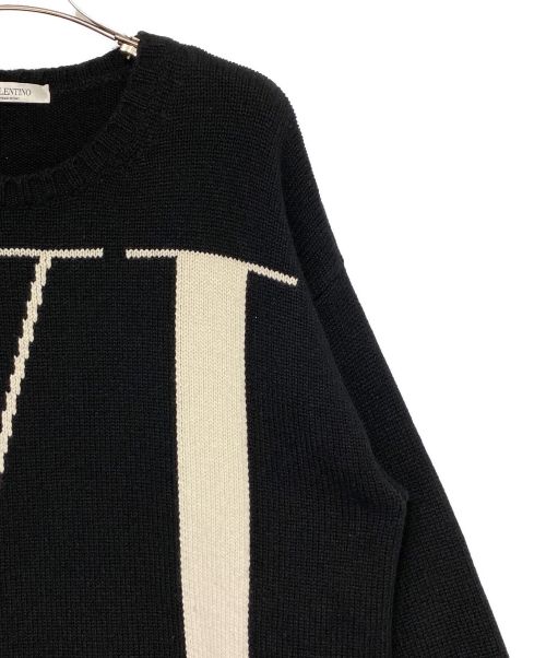 VALENTINO（ヴァレンティノ）VALENTINO (ヴァレンティノ) ロゴニット ブラック サイズ:Lの古着・服飾アイテム