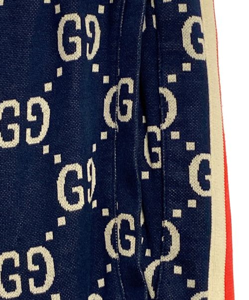 GUCCI（グッチ）GUCCI (グッチ) GG柄トラックパンツ ネイビー サイズ:XSの古着・服飾アイテム
