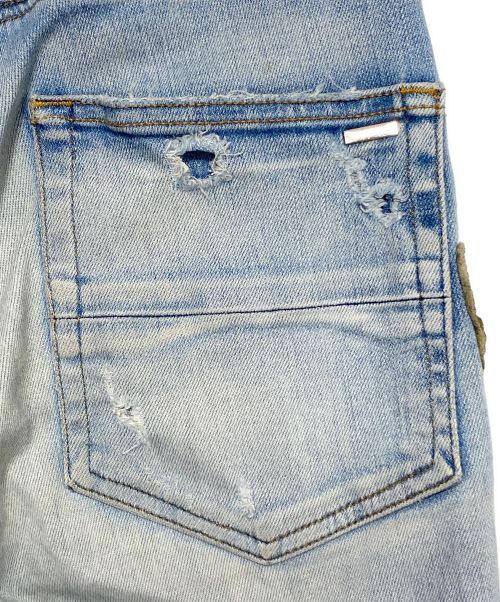 AMIRI（アミリ）AMIRI (アミリ) ダメージワッペンスキニーパンツ サイズ:71cm(W28)の古着・服飾アイテム