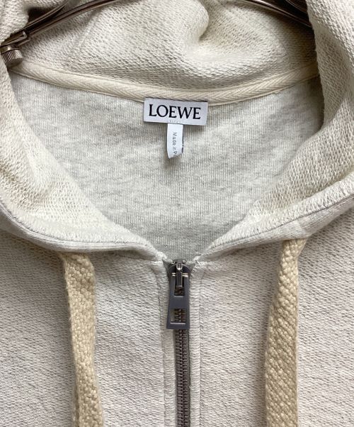 LOEWE（ロエベ）LOEWE (ロエベ) アナグラムジップパーカー ライトグレー サイズ:Mの古着・服飾アイテム