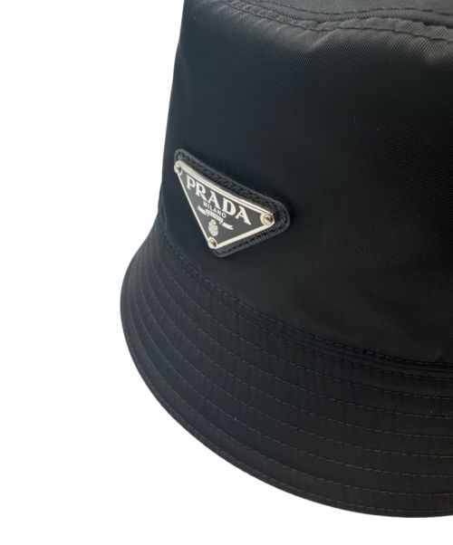 PRADA（プラダ）PRADA (プラダ) リナイロンバケットハット ブラック サイズ:Sの古着・服飾アイテム