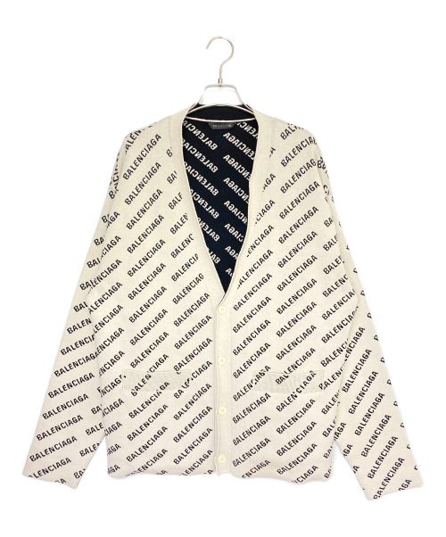 BALENCIAGA（バレンシアガ）BALENCIAGA (バレンシアガ) ロゴカーディガン ベージュ サイズ:Lの古着・服飾アイテム