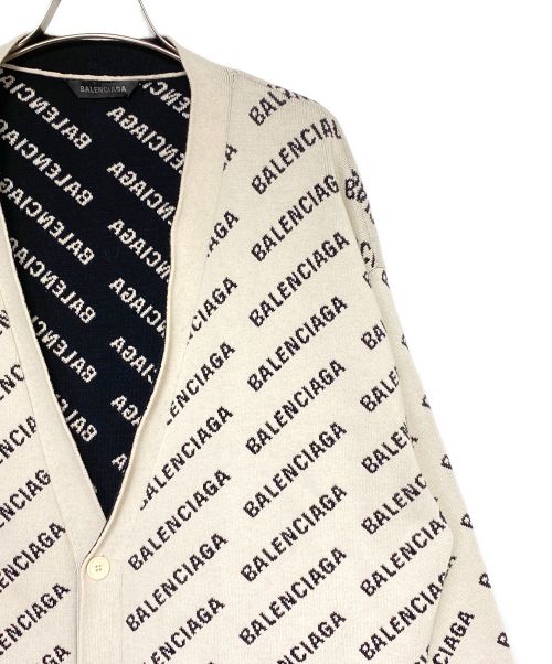 BALENCIAGA（バレンシアガ）BALENCIAGA (バレンシアガ) ロゴカーディガン ベージュ サイズ:Lの古着・服飾アイテム