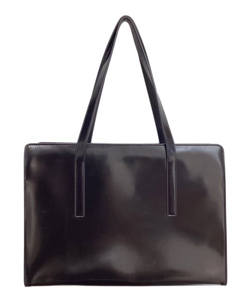 PRADA（プラダ）PRADA (プラダ) ブラッシュドレザートートバッグ ブラックの古着・服飾アイテム