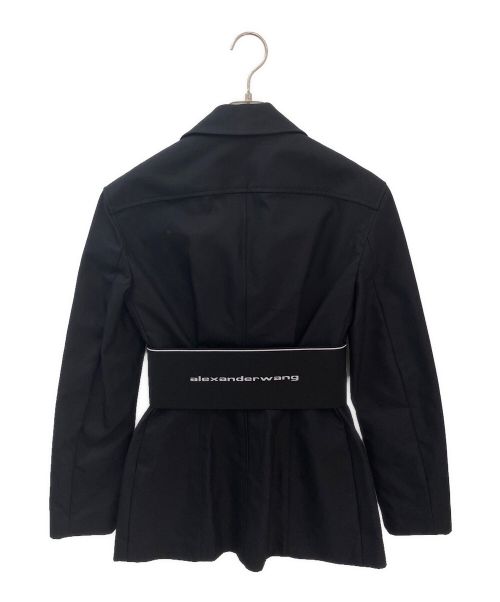 ALEXANDER WANG（アレキサンダー・ワン）ALEXANDER WANG (アレキサンダーワン) LOGO ELASTIC BLAZER ブラック サイズ:０の古着・服飾アイテム