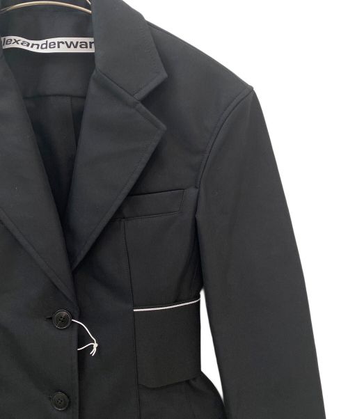 ALEXANDER WANG（アレキサンダー・ワン）ALEXANDER WANG (アレキサンダーワン) LOGO ELASTIC BLAZER ブラック サイズ:０の古着・服飾アイテム